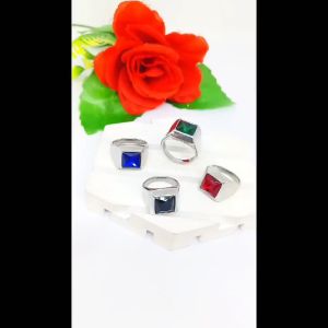 CINCIN COWO TITANIUM  KOTAK KING SILVER TERLARIS FASHION ANTI KARAT DAN ANTI LUNTUR (COD)