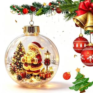 EELHOE | Đèn LED Ấm Áp Phát Sáng Mô Hình Giáng Sinh Mini Treo Trang Trí Cho Cây Thông Noel - Đồ Trang Trí Có Đèn LED Thân Thiện Với Môi Trường