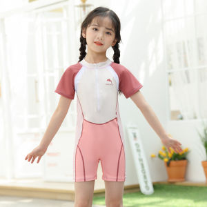 SHIPAILUO | Girls One-Piece Swimsuit Quick Dry Heat Pump Child Swimming Costume Korean Style Baby Swimwear For Girls Ages 3-13