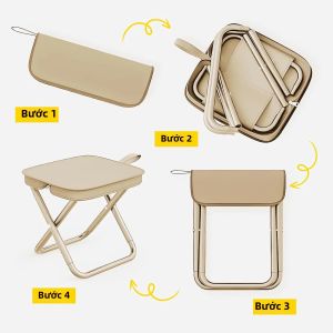 Ghế Gấp Di Động Đa Chức Năng Ghế Xếp Siêu Nhẹ Dành Cho Du Lịch Cắm Trại Câu Cá - Ghế Ngồi Di Động Ngoài Trời