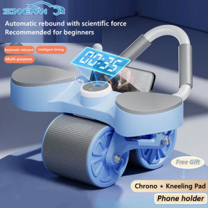 Abdominal Roller Abdominal Wheel Automatic Rebound Exercise Abdominal Muscle Core Roller Wheel Triangular Structure Exercise Body Wheel With Elbow Support For Gym