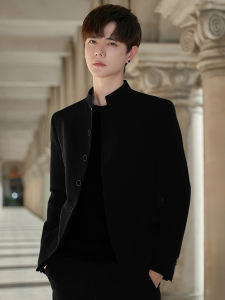 Casual New Chinese Style Mens Jacket Stand Collar Wedding Guest Suit Youth Popular Polyester Fiber Spring Summer Autumn Wear