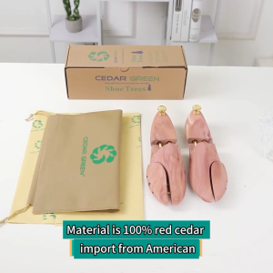 HOL Mens and Womens Twin Tube Adjustable Red Cedar Shoe Tree Wood Shoe Tree