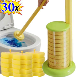 YESPERY Disposable Toilet Brush Set Bathroom Dead-Spot-Free Sterile Household Disposable Replaceable Cleaning Brush Head