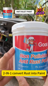 🔥Grinding-free Rust-free🔥German Rust Converter for Metal With Brush 1000g Convert Rust into Paint to Prevent Rusting and Mold Growth of Roof Iron Doors and Windows Metallic Rust Converter Protective Layer Rust Remover