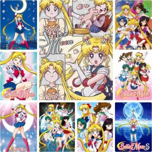 DIY Sailor Moon Character City Moon Star Scene Style Diamond Painting Mosaic Handmade Art Exquisite Wall Decoration