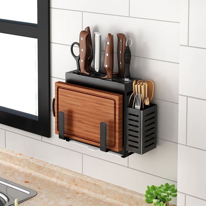 Kitchen Storage Box Knife Holder Chopsticks Organizer Wall Mounted ...