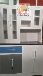 KLIKFURNITURE FULL BESI Lemari Sayur Besi Kitchen Set Besi Rak Dapur Besi Pintu Besar LS 1299