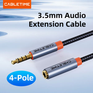 CABLETIME 3.5mm Jack Audio Extension Cable for Laptop PC Xiaomi Male to Female Stereo 3.5 Headphone Aux Extend Adapter Cord