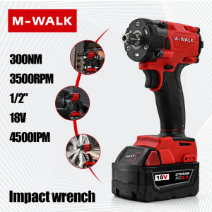 M-WALK 1/2 Inch Brushless Electric Wrench 300N.m  Cordless Impact Wrench Screwdriver Power Tools For Milwaukee 18V Battery Pin