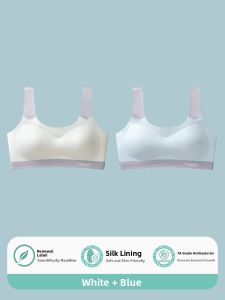 Miiow | Sports Bra For Teenage Girls Middle School High School Students Anti Shock Vest Cat Person Development Period Underwear
