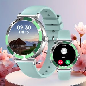 WomenS Smart Watch HD Touchscreen IP67 Fitness Tracker with 100+ Sports Modes Step Counter Call & Message Notifications Rechargeable Lithium Battery Stylish Round Alloy Case & Silicone Band IOS/Android Stylish Smartwatch|IP67 Watch