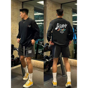 Áo Thun Dài Tay Cotton Phong Cách Mỹ Cho Nam Mùa Thu Thường Ngày in Chữ Cổ Tròn Thoáng Khí Thoải Mái Mặc Bên Trong Áo Khoác Ngoài