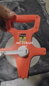 Meteran Fiber CPT National 30M 50M 100M Meteran Tancap Meteran Tanah Meteran Roll Fiber Measuring Tape