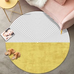 VIKAM Hiện Đại Tối Giản Tròn Pha Lê Nhung Thảm Chống Trơn Trượt Cho Ghế Sofa Phòng Khách Phòng Ngủ Nhà Khách Trang Trí Nhà Polyester
