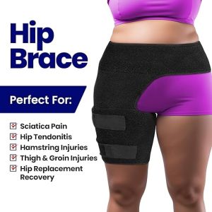 NEENCA Hip Brace Thigh Compression Sleeve – Hamstring Compression Sleeve & Groin Compression Wrap for Hip Pain Relief. Support for Hip Replacements Sciatica Quad Muscle Strains