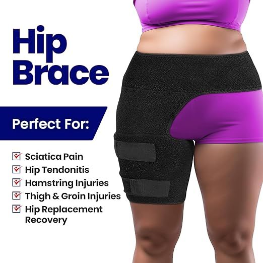 Hamstring Compression Sleeve With 3 Straps - Thigh Support For Pulled Muscles, Tendinitis & Recovery - View #4