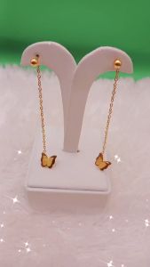Anting Kupu-Kupu  01 Titanium S.Steel Premium Quality Tidak Berkarat Dan Tahan Lama AS0002