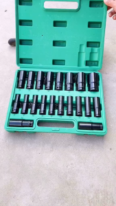 【Malaysia shipping】 10pcs 1/2 Inch Long Impact Socket Set/Heavy Duty Head Set Black Deep/8-24mm Extension Hex Sockets/Im
