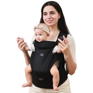 Sunveno Baby Carrier with Hip Seat Baby Carrier Newborn to Toddler Ergonomic Cozy and Lightweight Infant Carrier Effortless to Put On Hands-Free Enhanced Lumbar Support