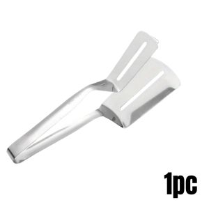 1/3pc Stainless Steel Spatula with Clamp Picnic BBQ Clip Tong Multifunctional Cooking Tool For Frying Fish Steak Kitchen Utensil