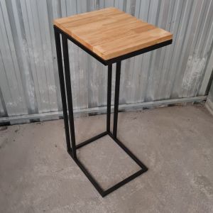 35x29x75 ซม. โต๊ะข้างเตียงไว้ทำงาน โต๊ะข้างโซฟา สีดำและสีใส กับเหล็กกันสนิมแข็งแรง