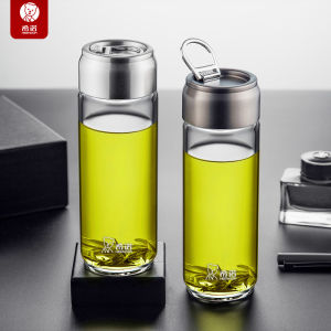 Portable Large Capacity Single Layer Glass Cup with Handle for Men And Women Travel Tea Cup Fashion Creative Car Cup