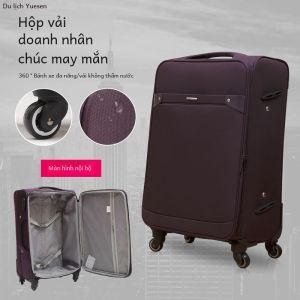 Vali Du Lịch Vải Oxford Có Bánh Xe