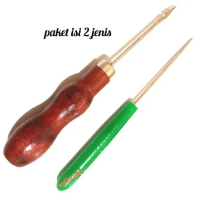 jarum sol sepatu + jarum penanda paket isi 2 jenis / jarum sol sepatu / jarum sol sendal / tersedia alat alat mesin jahit / kebutuhan menjahit
