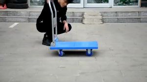 1000kgCapacity Strong Thick Stainless Steel Cart Multifunctional Foldable Trolley Platform Hand Truck Trolley Heavy Duty