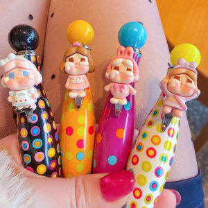 Cute Cartoon Funny Press Pen Ballpoint Pen Creative Cartoon Press Pen Wave Point Black Gel Pen