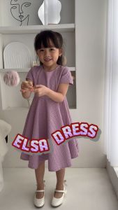 Elsa Dress Anak Perempuan Lebaran - Gaun Anak Cantik Fashion 1-2 Tahun 4395