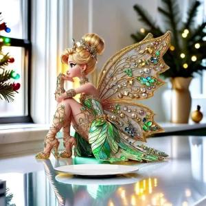 1PC Flower Fairy Elf Acrylic Bedroom Living Room Home Desktop Decoration Assembly Props Decoration