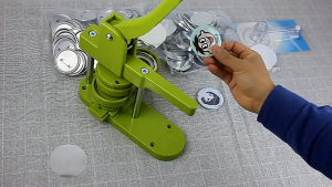 SOFTHOME 5in1 32/44/58mm Set DIY Button Maker Machine Handmade Metal Pinback Supplies ound Badge Punch