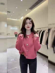 ⚡Port⚡ blouses women new style 2025 Gentle Versatile Coat Sweet Loose Knit Cardigan Women Design Sense Single Breasted Sweater Coat