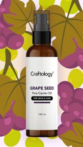 Craftology Essentials Grapeseed Oil (100 mL) Grape Seed Oil Craftology Craftology Essential Oil Carrier Oil Natural Carrier Oils - Lazada