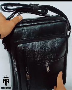 Tas kitab kulit Simon | tas santri tempat kitab muat 3 kitab besar