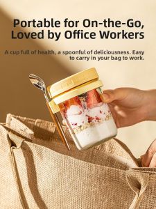 MODERN SWEETHOME | Cốc Ăn Sáng và Snack Đa Năng Có Nắp và Thìa