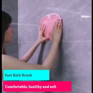 Bathroom artifact anti slip foot scrub pad silicone shower foot massager back washer