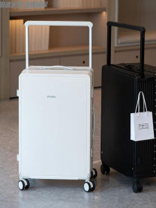 New 2025 Womens Travel Suitcase with Wide Pull Rod 20 Inches Check-In Bag High Aesthetic Value ABS PC Material Zipper Lock
