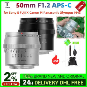 TTArtisan 50mm F1.2 Manual Focus Camera Lens APS-C for SONY E FUJI X for Canon M Panasonic Olympus M43 Black and Silver Lens