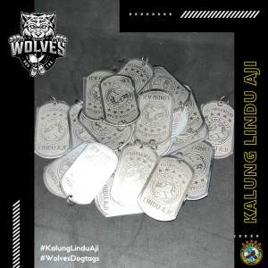 Kalung lindu aji / aksesoris lindu aji / dog tags lindu aji