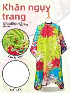 Áo Choàng Cắt Tóc Chuyên Nghiệp Chống Thấm Nước Chống Tĩnh Điện Tạp Dề Làm Tóc Áo Choàng Thợ Cắt Tóc Áo Choàng Salon Tóc Chất Liệu Polyester Pongee 140x160