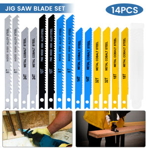 Jig Saw Blade U-Shank Jig Saw Blade Set Assorted Metal Steel Jigsaw Blade 14/24/34pcs Professional Sharp Wood Cutting Tools