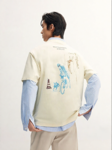 Jack Jones | New Summer Retro Hand-painted Colorful Printed Loose Cotton T-shirt