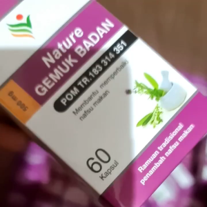 Gemuk Badan Nature penambah nafsu makan isi 60 kapsul
