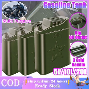 5L/10L/20L Gasoline Tank Container Motorcycle Metal Gas Tank Container Car Motorcycle Fuel Tank Extra Thick Gasoline Drum Diesel Gasoline Drum Portable Petrol Gas Can Tank Spare Tank Iron Cover Oil Storage Can