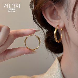 WENXI | Bông Tai Hoa Tai Ba Tầng Màu Vàng