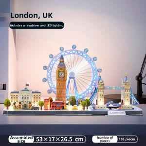 3D Jigsaw Puzzle City Building Model Handmade DIY