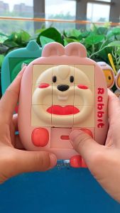FH-M376 Mainan Edukasi Anak Puzzle Geser Slide 3D Karakter Hewan / Maenan Brain Game Edukasi